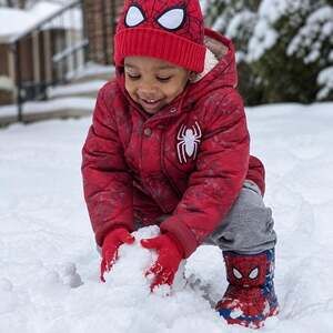 Marvel Spider-Man Hooded Midweight Quilted Jacket Size 4